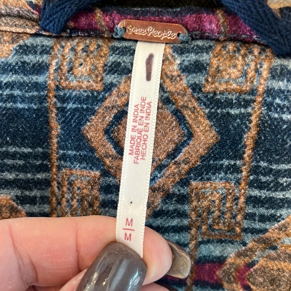 Free People Multicolor Patchwork Coat NWT - Picture 15 of 16